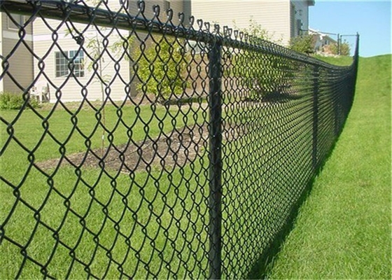پارچه حصار زنجیره ای گالوانیزه با پوشش پی وی سی 60x60 میلی متر برای امنیت