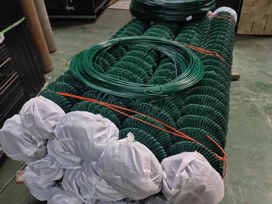 نرده پیوند تجاری زنجیره ای PVC 2x2m گالوانیزه