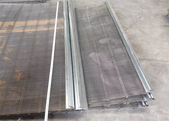 45 65 فلزی ارتعاشی صفحه سیم مشبک سنگ شکن لاستیک چین دار