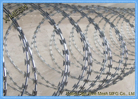 فولاد ضد زنگ Cbt-60 Crossed Razor Wire Security Nets with Clips