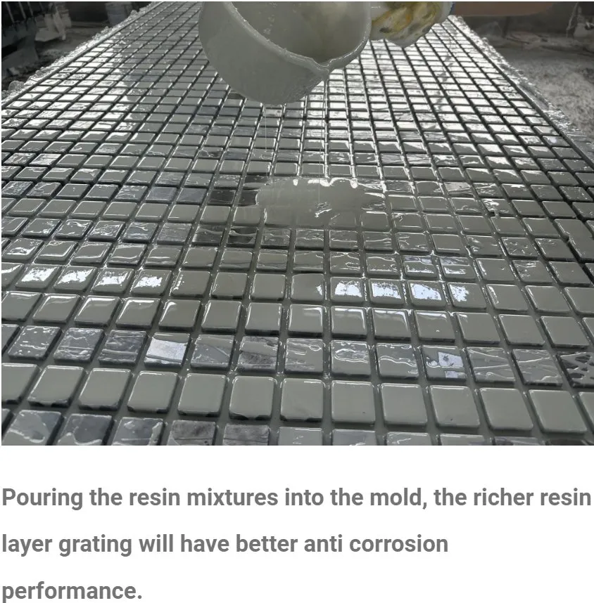 FRP راهرو GRP شبکه با ضخامت 25mm و اندازه 38X38X38mm ساخته شده از فیبرگلاس 4