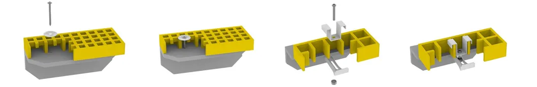 FRP راهرو GRP شبکه با ضخامت 25mm و اندازه 38X38X38mm ساخته شده از فیبرگلاس 9