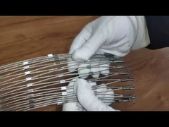 T316 3mm ساخت و ساز بافته شده سیم شبکۀ تزئینی ساخت و ساز نمای ساختمان پوشش