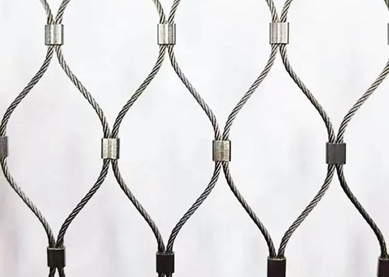 304 316 316l با استحکام بالا از جنس استنلس استیل طناب توری مشبک برای باغ وحش Aviary