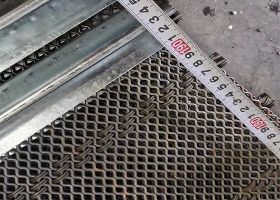 آهن مشکی 4 میلی متر صفحه ارتعاشی مش مربع بافته سیم چین دار