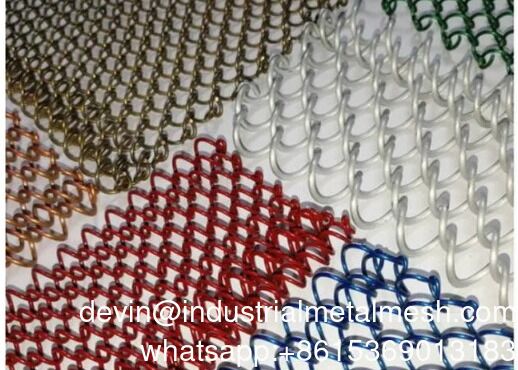 برنج تزئینی مد سیم میش شبک شبک پارتیشن پرده پارچه فولاد ضد زنگ شبک سیم بافته
