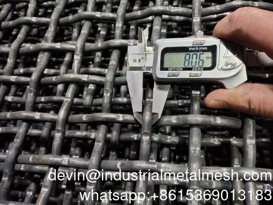 65mn توری سیمی بافته شده با قلاب سفارشی برای سرند لرزان سنگ شکن