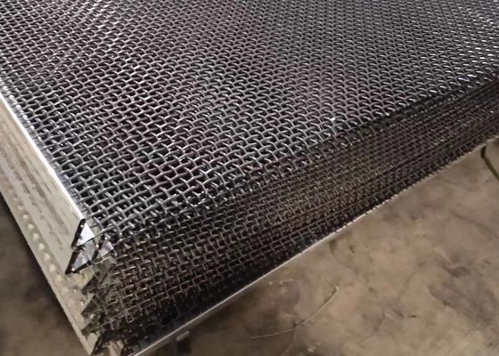 Ss 201 Lock Crimped Vibrating Wire Screen Size Mesh 1.5 x 1.95m