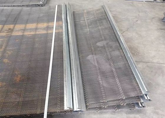 آهن مشکی 4 میلی متر صفحه ارتعاشی مش مربع بافته سیم چین دار