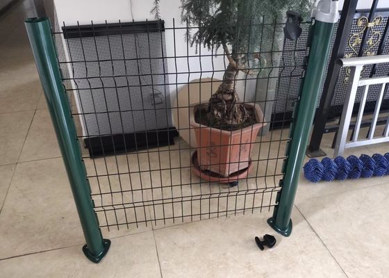 پنل با روکش پی وی سی حصار منحنی فولادی پست هلو برای باغ