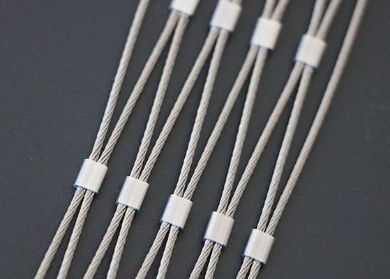 SS316 فرول الماس انعطاف پذیر فولاد ضد زنگ سیم کابل شبکه طناب