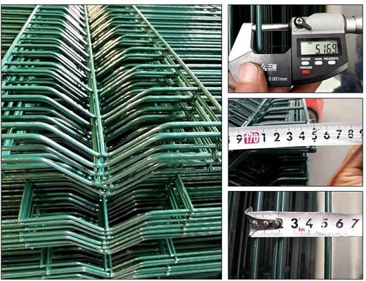 محیط امنیت باغ 0.4mm فلز منحنی 3d Wire Mesh Peach Post