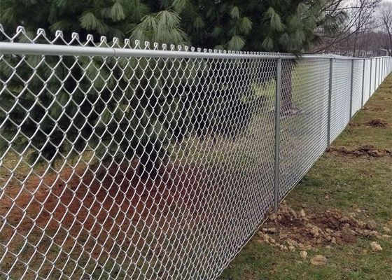 گالوانیزه / PVC پوشش زنجیره ای لینک حصار Cyclone حصار 3 فوت ارتفاع