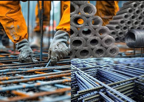 پانل مش فلزی جوش داده شده بتونی تقویت شده Rebar Black برای 5-16 میلی متر
