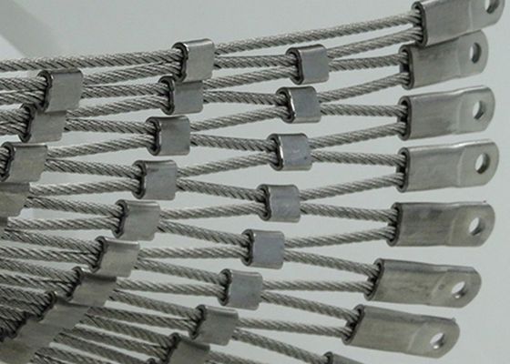 مش طناب توری کابل فولادی ضد زنگ انعطاف پذیر 316l Zoo 7x7