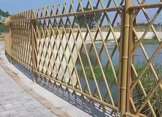 پوشش پودری حفاظتی بامبو تقلید باغ ویلا حصار آهن آلات حصار تزئینی