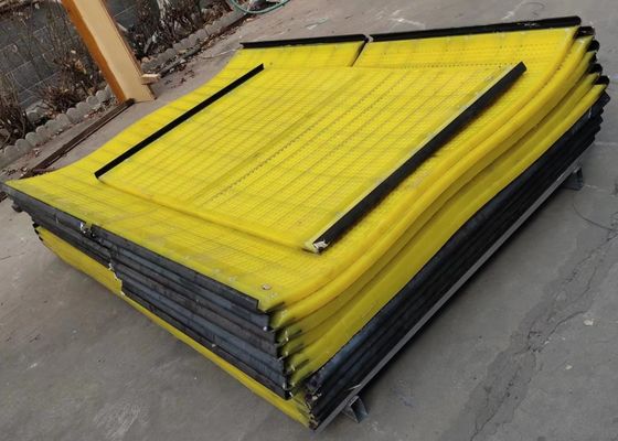 سنگ معدن آهن Pu Vibrating Linear Screen Line Mesh Mieve Sieve Trommel Shale شاکر صفحه موز