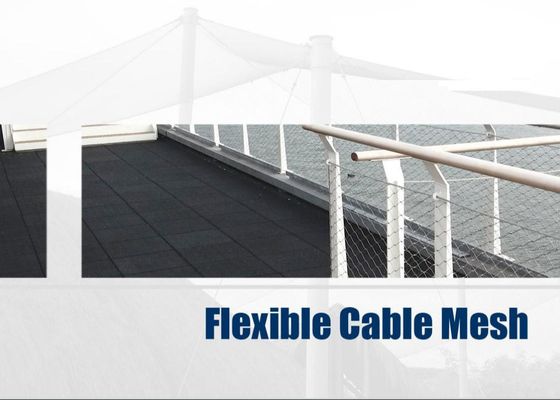 مش طناب گره دار فولادی ضد زنگ Ss316l 1-6mm 20x20mm