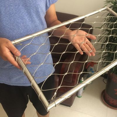 نوع فرول سفارشی اینوکس 316 توری طناب سیمی مشبک کابل استیل ضد زنگ انعطاف پذیر Webnet X Tend Mesh