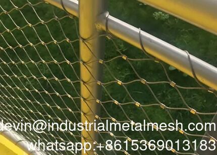 SS304 316 Strong Stainless Steel Cable Wire Rope Mesh Cargo Net