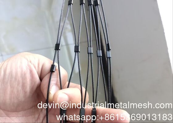 نوع فرول سفارشی اینوکس 316 توری طناب سیمی مشبک کابل استیل ضد زنگ انعطاف پذیر Webnet X Tend Mesh