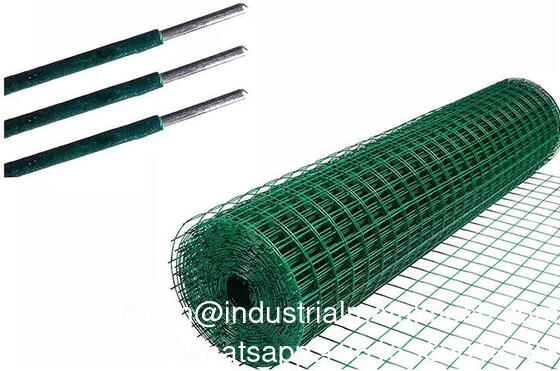 گالوانیزه سیم حصار PVC پوشش سوراخ مربع Welded Wire Mesh رول برای مرغ