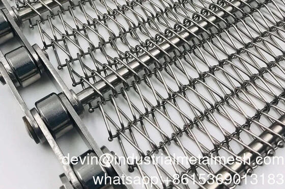 SS304 شبکه چرخش کمربند شبکه برای کمربند خنک کننده خشک کن