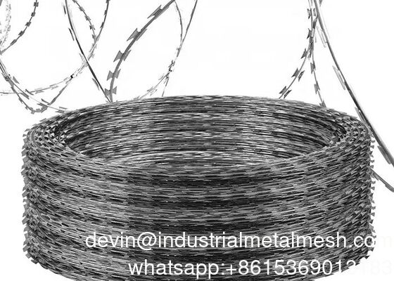 سیم خار دار گالوانیزه کنسرتینا سیم با حصار برای حفاظت