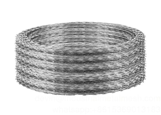 سیم خاردار Concertina سیم تیغ گالوانیزه گرم SGS 2.0-10.0 متر طول