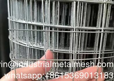 پارچه سخت افزاری 24 اینچ در 100 فوت 1/2 اینچ سیم 19 گیج گالوانیزه جوشکاری حصار باغی رول مشبک مربعی