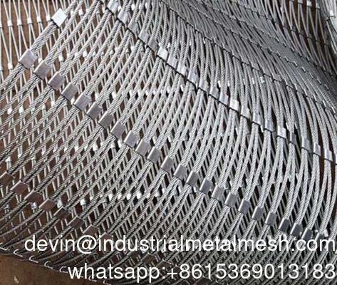 شبکه کابل انعطاف پذیر فولاد ضد زنگ 304 316 شبکه سیم فلزی