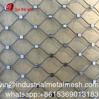 حصار محافظ بافته شده از فولاد ضد زنگ 304/316 جدید 7*7، طناب سیمی فلزی انعطاف پذیر، کابل قفس پرنده، مش ایمنی فلزی محافظ