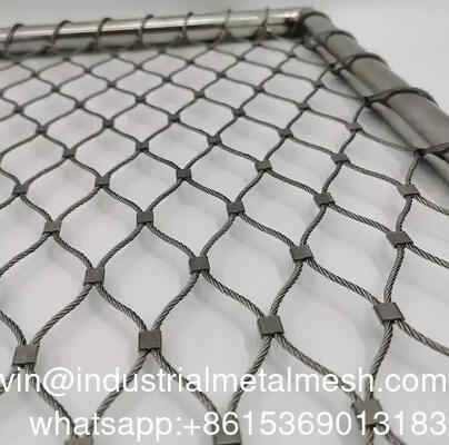 304 316 Stainless Steel Rope Mesh/Cable Mesh/Green Wall and Decorative Wire Mesh for Security