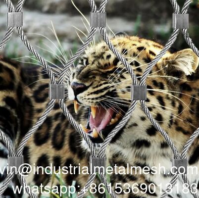 Woven Diamond Wire Rope Mesh for Zoo Fencing