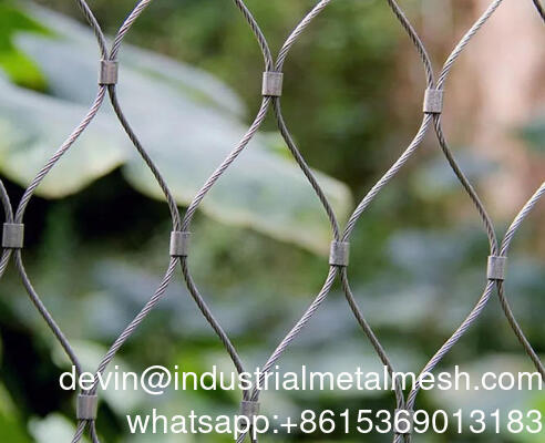 Factory Sale Flexible Stainless Steel Rope Mesh - Zoo Enclosure Safety Net, for Stair Railing, Custom Mesh & Wire Diameter