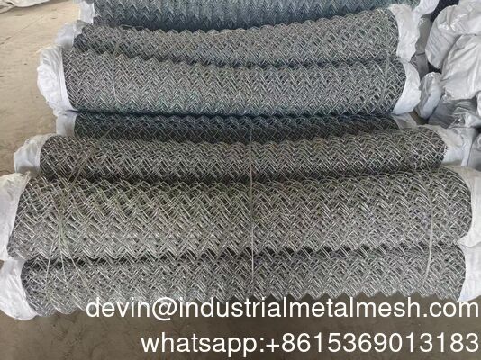 گالوانیزه PVC پوشش داده شده سیم فولاد کربن پایین 60 * 60mm زنجیر لینک حصار