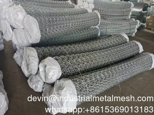 گالوانیزه PVC پوشش داده شده سیم فولاد کربن پایین 60 * 60mm زنجیر لینک حصار