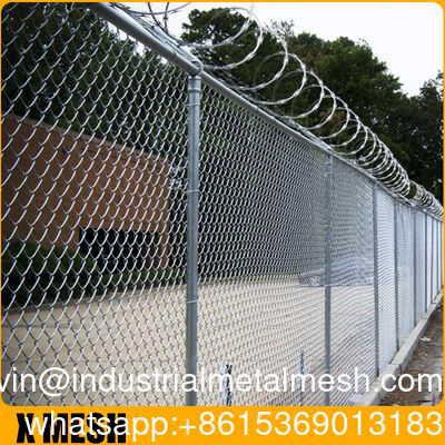 حصار زنجیره ای پوشیده از PVC 1.8m ارتفاع x 30m رول برای حفاظت از محیط