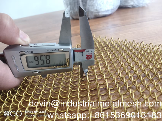 مواد پایه سیم فولادی   18ga * پوسته پودری تیره تر پایان- مدل های مارپیچی برنج ساتن شبکه تزئینی شبکه تزئینی