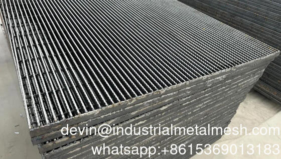 Q235/Q345 مواد مربع طراحی گالوانیزه فولاد دریچه شبكه برای خندق مقدار