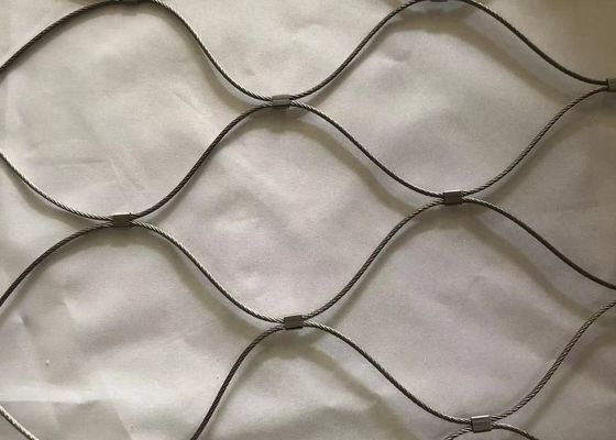 فروش کارخانه 304 توری طناب استنلس استیل بافته شده توری طناب استیل برای مش باغ وحش
