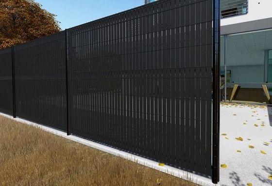 8 فوت حریم خصوصی حصار فلزی منحنی 2.43m پانل ارتفاع 3d
