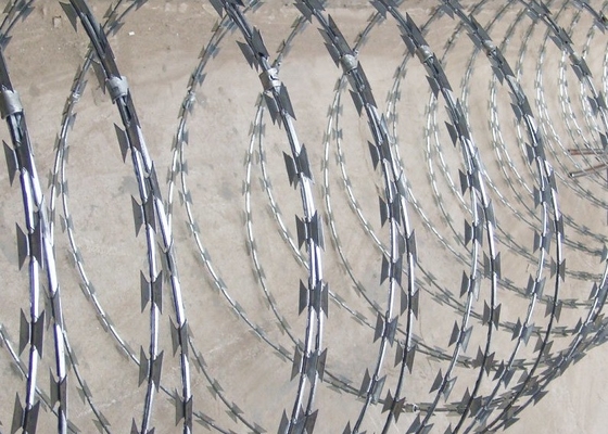 سیم خاردار Concertina 2.5mm Cbt-60 فولاد ضد زنگ