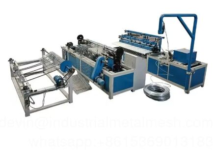 دستگاه بافت حصار زنجیری توری سیمی الماسی برای محافظت از زمین بیسبال