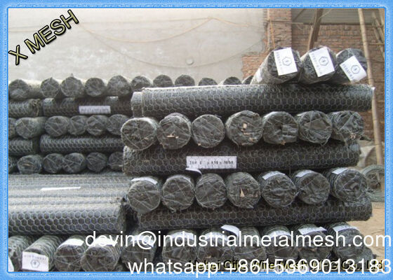 توری مش شش ضلعی آهنی حصار مرغداری مربع روکش پی وی سی