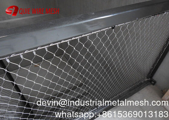 304 316 High Strength Stainless Steel Hand-Woven Ferruled Cable Wire Rope Mesh